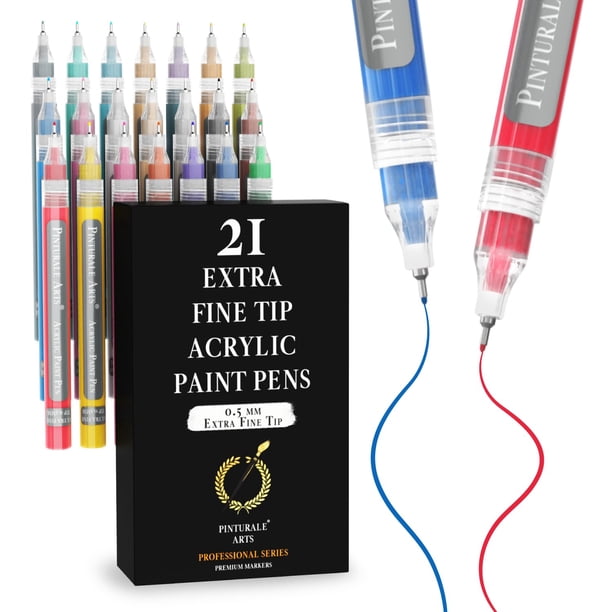 Rotuladores de Pintura Pinturale Arts Pack de 21 unidades con punta extra fina de 0,5 mm