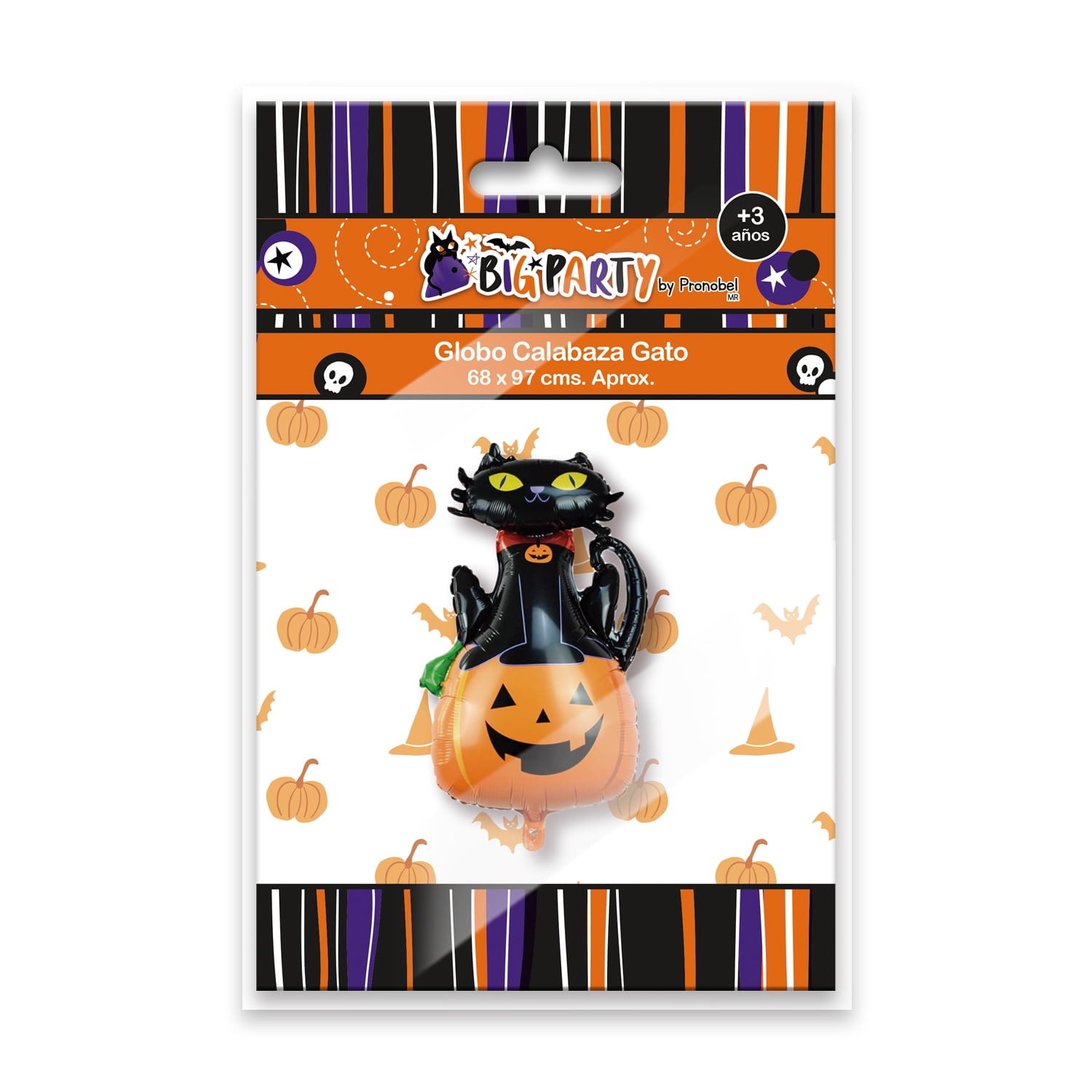 Globo Calabaza Gato 68x97 Cm Halloween Big Party