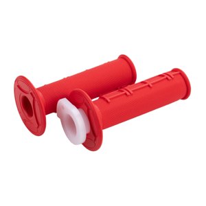 Ioensy - 2 Uds Empuñaduras De Mano Para Motocicleta Accesorios Universales De Agarre De Goma Empuñaduras De Moto De Cross Rojo
