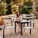 thumbnail image 5 of Pack 2 Sillas Comedor Terraza Apilables Polipropileno Modernas Crossback Blancas, 5 of 8