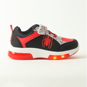 Zapatilla Con Luces Niño Spiderman Spider Negro Marvel