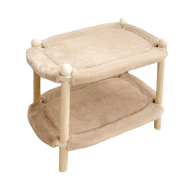 Cama para Mascotas Doble Capa Tipo Sofá Rascador Colchón Lounge de Madera Resistente Almohadilla Rascadora Tablero Lounge para Protección y Diversión Estilo C