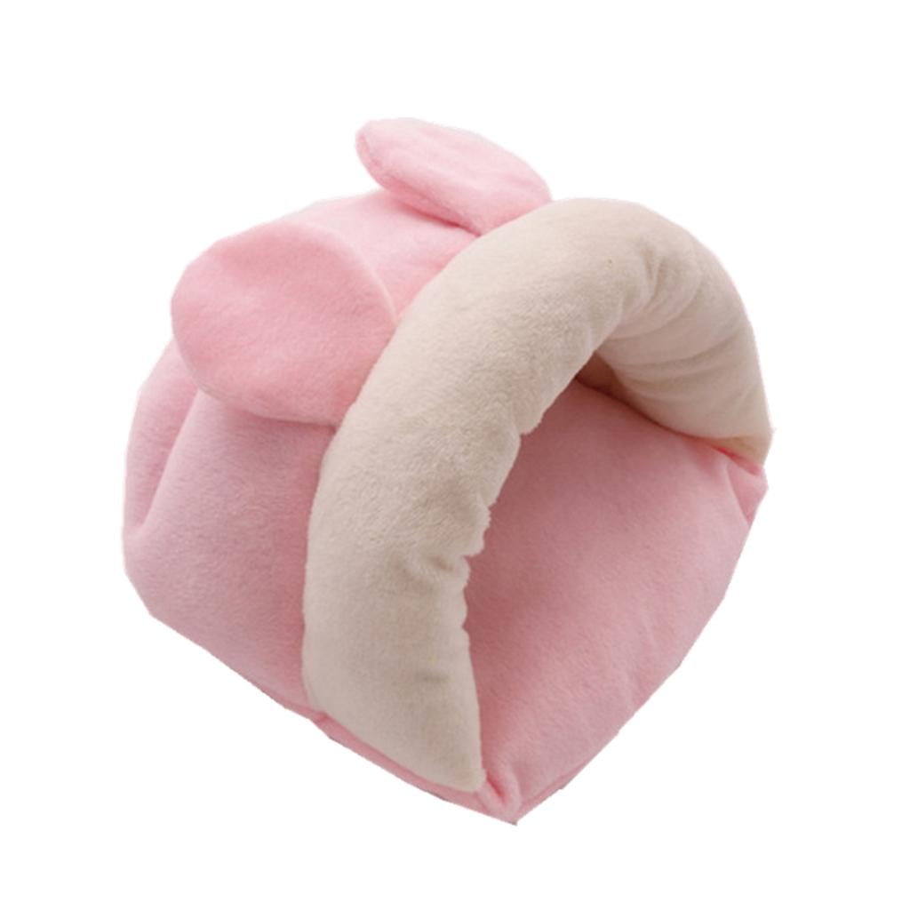 Saco De Dormir De Ardilla Hámster De Ratón Para Mascotas Pequeño Algodón Invierno Casa Cálida Nido Rosa