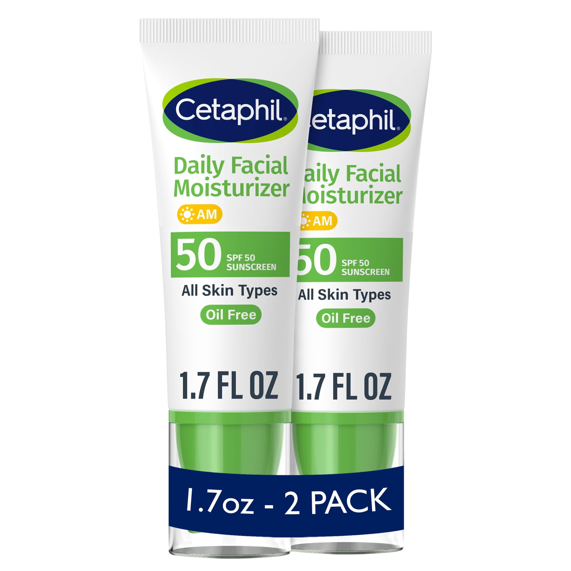 Crema Hidratante Facial Cetaphil Daily Spf 50 50 Ml (paquete De 2)