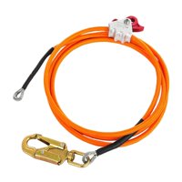 Ioensy - Kit De Línea Abatible Con Núcleo De Alambre De Acero, Cuerda Para Trepar Árboles Para Arboristas, Escaladores De Árboles, 12Mm X 2,4M