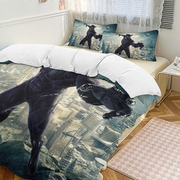 Edredón Blk Panther Bedding Se Juego De Ropa De Cama De 3 Piezas Soft Wa Juego De Cama A Elegir