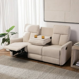 Vys Spa - Sofa Reclinable White Monaco Con Posavasos