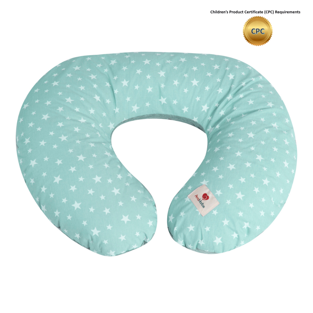 Amamantas - Cojín De Lactancia Algodón Verde Nilo