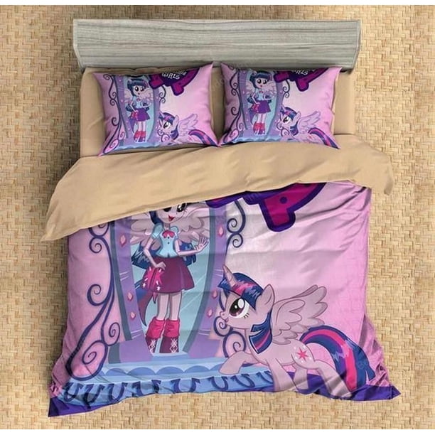 My Little Pony For Girls Quilt Duvet Cover Set Bedroom Decor Comforter Cover3-Piece Bedding Set