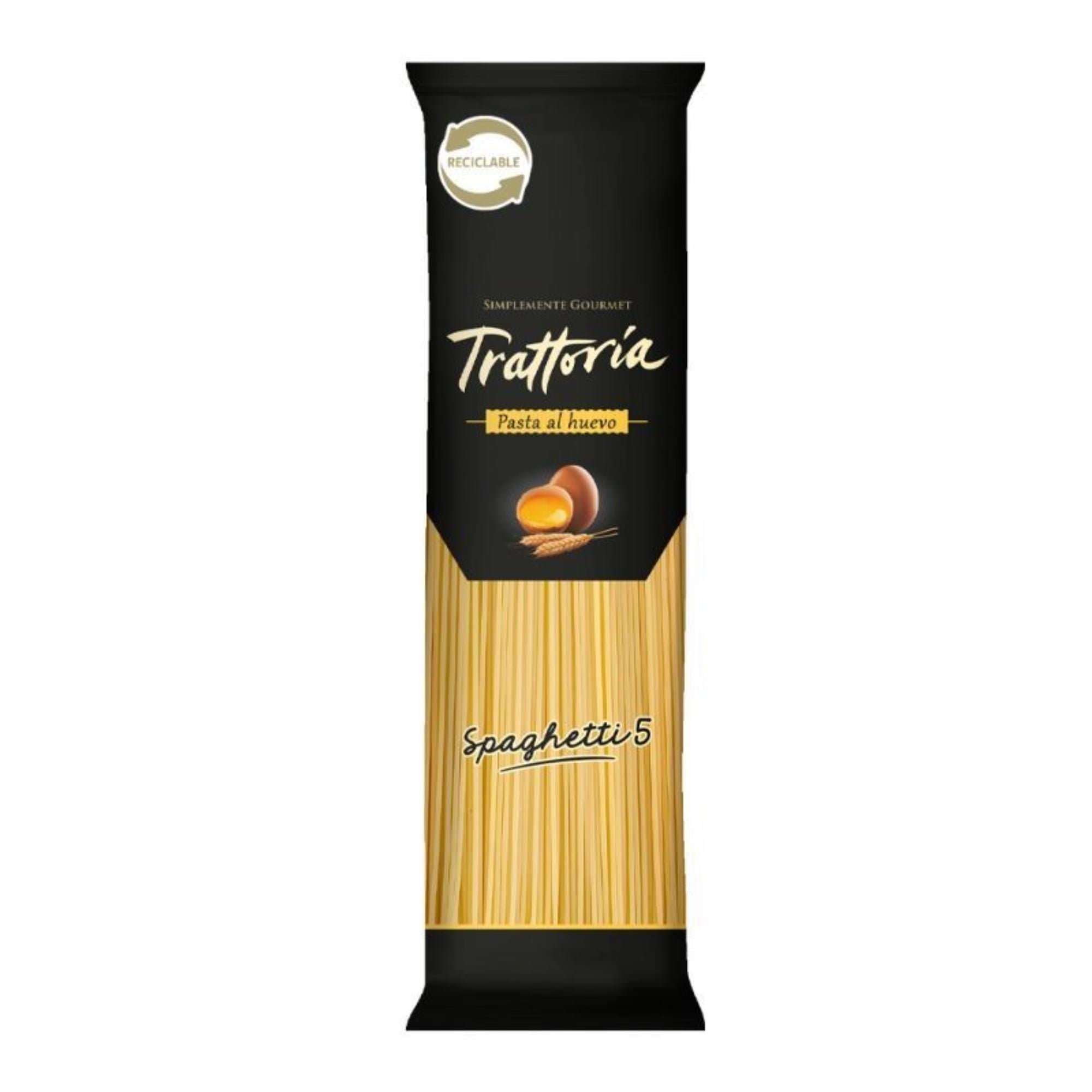Fideo Pasta Al Huevo Spaghetti N°5 Bolsa 400 g Trattoria