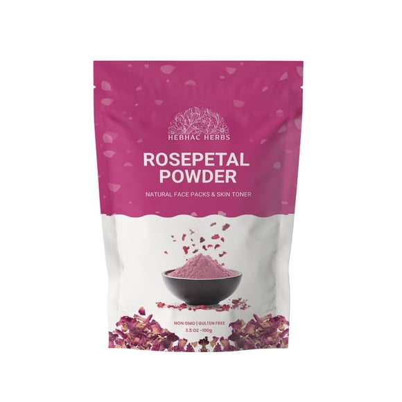 Polvo de pétalos de rosa Hebhac Herbs 100 g vegano sin OGM