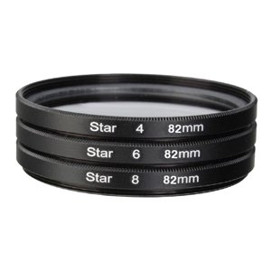 Magideal - De Estrella De 3 Piezas, De Efectos De Lente De Línea De Estrella De 4 Puntos, 6 Puntos, 8 Puntos Con Bolsa De Almacenamiento , 82 Mm