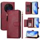 thumbnail image 4 of Funda Billetera Cremallera para TCL 60 XE NxtPaper 5G con Porta Tarjetas, Soporte y Correa Rojo, 4 of 5