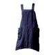 thumbnail image 3 of Delantal De Algodón Lino Con Bolsillo Espalda Cruzada Delantales De Chef Para Mujer XL Azul, 3 of 5