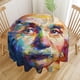 thumbnail image 2 of Einstein Mantel Redondo con Estampado Icónico de Temática, Se Adapta a la Mayoría de Mesas, Fácil de Cuidar, Regalo Perfecto para Aficionados, Amigos y Familia.152cm, 2 of 5