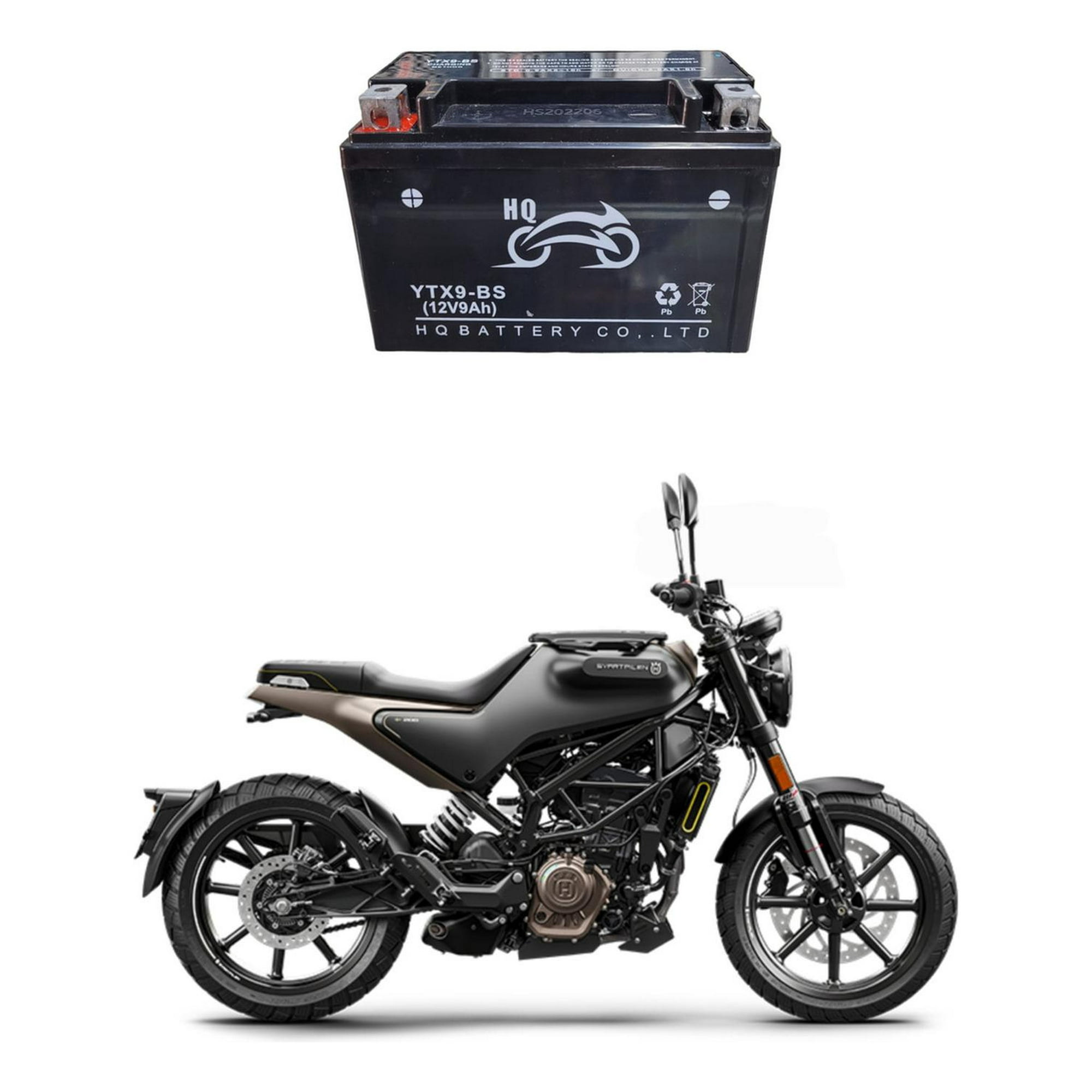 Genérico - Bateria De Gel Moto Svartpilen 200 - 250 - 401 Negro