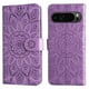 thumbnail image 3 of Funda tipo cartera FOXDOCK para Google Pixel 9 Pro XL , diseño girasol en relieve, cuero PU, cierre magnético, soporte y tarjetero, 3 of 5