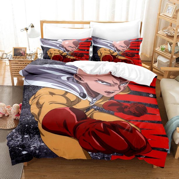 One Punch Man Bedding Set Bed Set Aldult Kid Bedroom Duvetcover Sets bed sheet set