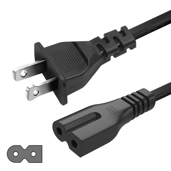 Cable de alimentación LORDTRONICS de 2 clavijas, 10 pies, para Vizio TV, Bose, Sony