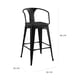 thumbnail image 2 of Set 2 Pisos Taburete De Bar 75 Cm Tolix Alfred Negro, 2 of 3