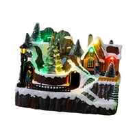 Magideal - Caja De Música De Casas De Pueblos Navideños, Decoración Creativa, Escena Navideña, Adorno De Navidad Para Gabinete, Mesa De Festival, Vacaciones En C Árbol De Navidad