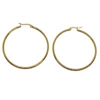 Elbauldejuma - Argollas Hoop 45Mm Chapadas En Oro 18Kl