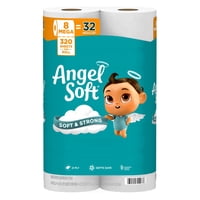 Papel Higiénico Angel Soft 8 Mega Rollos = 32 Rollos Normales