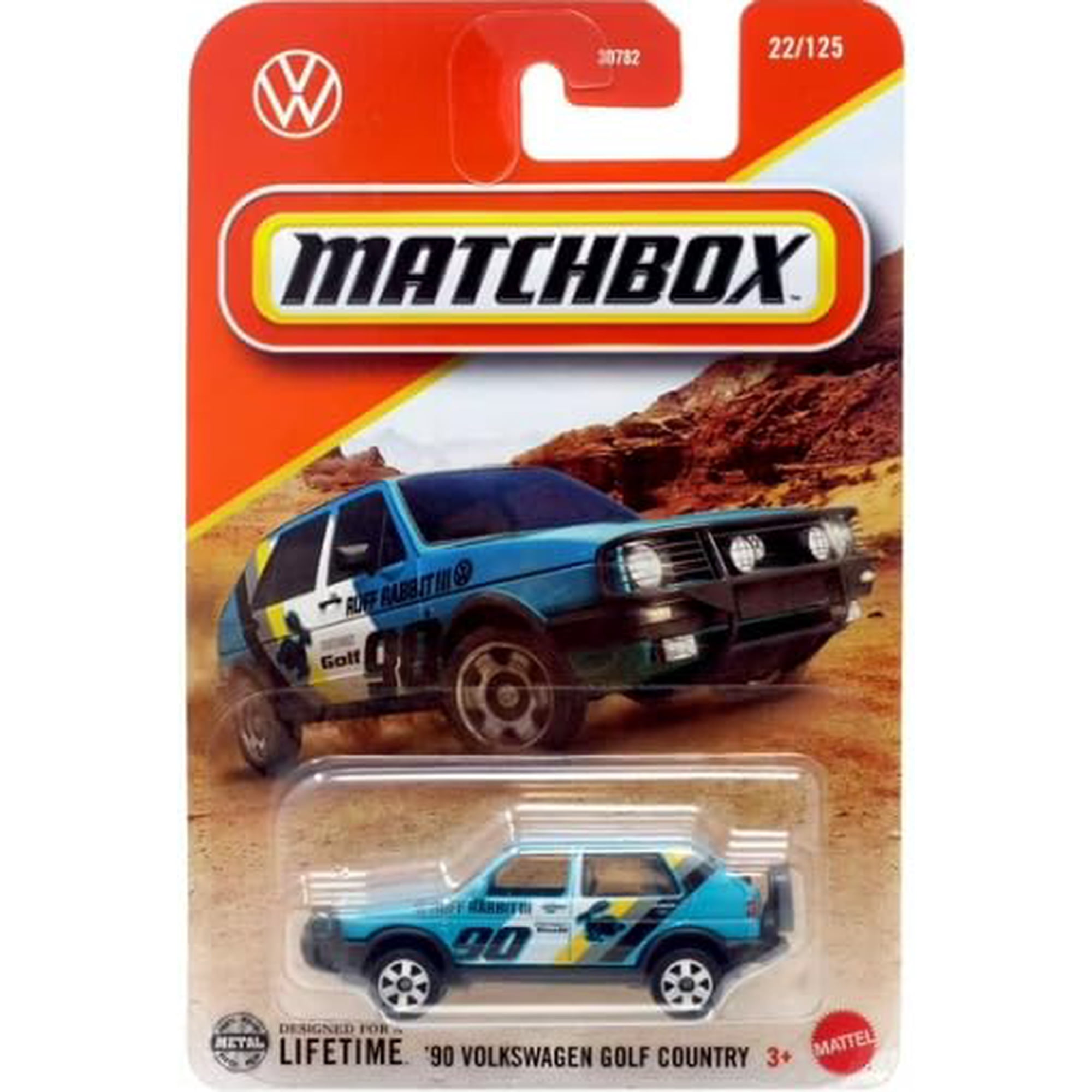 Hot Wheels - Vehículo Fundido A Presión Matchbox '90 Volkswagen Golf Country 1:64