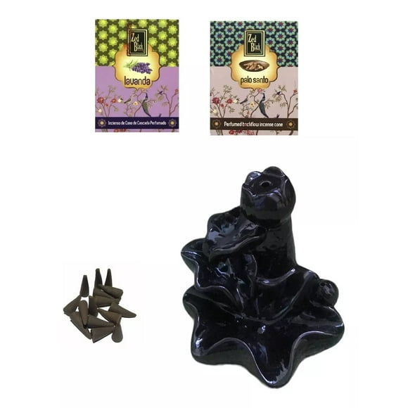Cascada De Humo Tulipán Con Incienso Conos Palo Santo Y Lavanda