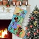 thumbnail image 1 of Rincón de Gracie Tema: Calcetines de Navidad, fino lino blanco para colgar en escaleras y chimenea, decoración navideña para el hogar, regalo de Navidad. 45cm × 32cm, 1 of 5