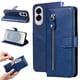 thumbnail image 4 of Funda tipo cartera para Samsung Galaxy S25 Edge con bolsillo con cremallera y ranuras para tarjetas – Función de soporte Azul, 4 of 5