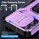 thumbnail image 3 of Funda Armada para iPhone 15 Pro Max con Tapa Deslizante y Soporte Magnético Giratorio Morado, 3 of 5
