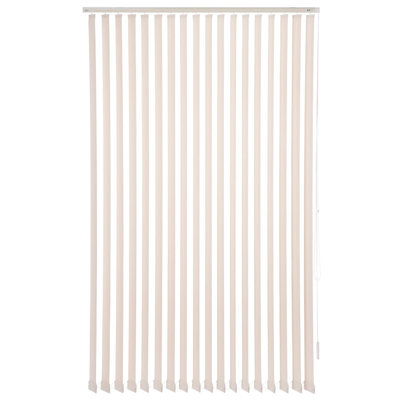 Bertex - Cortina Vertical Sunscreen Beige 230 Cm De Alto X Ancho A Elección Para Sala, Living, Oficina O Escritorio (145 Cm De Ancho X 230 Cm De Alto)