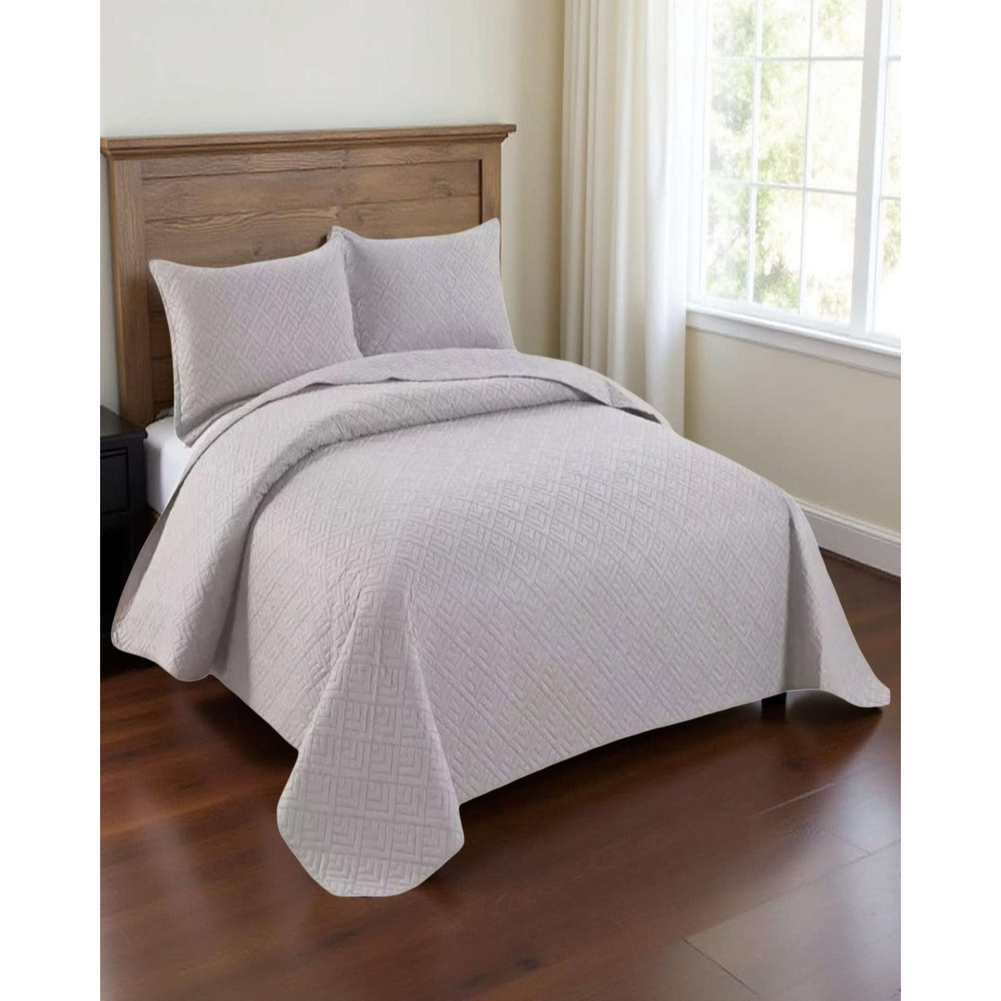 Imac Hogar - Cubrecama Quilt Texturizado Estilo Moderno Y Confort King-super King