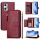 thumbnail image 1 of Funda tipo cartera para REALME GT NEO 2 5G con bolsillo con cremallera, tarjetero, soporte, correa para la muñeca y tapa de cuero Rojo, 1 of 5