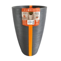 Floridis - Macetero Grafito Amsterdam 65 Cm Alto Con Plato
