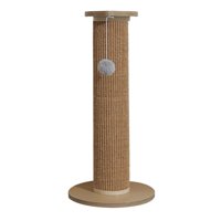 Magideal - Gato Rascador Vertical Rascador Mascota Gato Juguete Resistente Al Desgaste Molienda Con Bola Gatos Rascador Poste Gato Escalada Para Gatos De , Caqui Marrón 63X30Cm