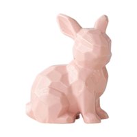 Bothyi - Estatua De Conejo Para Coleccionar Obras De Arte, Decoración Del Hogar Para Gabinete, Entrada, Jardín, Color Rosa