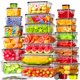 thumbnail image 1 of Recipientes de almacenamiento de alimentos KEMETHY, 50 unidades, herméticos, sin BPA, 1 of 8
