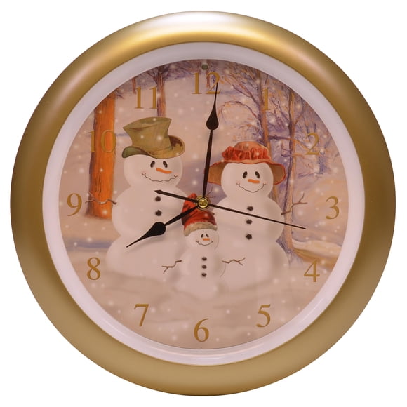 Reloj Mark Feldstein & Associates Snow Family 13 cm dorado