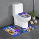 thumbnail image 1 of La Rueda de la Fortuna Juego de 3 alfombras de baño de coral fleece: tapete de baño + alfombra de inodoro en forma de U + funda de tapa de inodoro en forma de O, 1 of 6