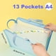 thumbnail image 2 of 13-Layer A4 Portable Accordion Folder - Transparent, Waterproof, Hand-held, Expandable File Storage Bag - Perfect for Office & Student Organization!, 2 of 5