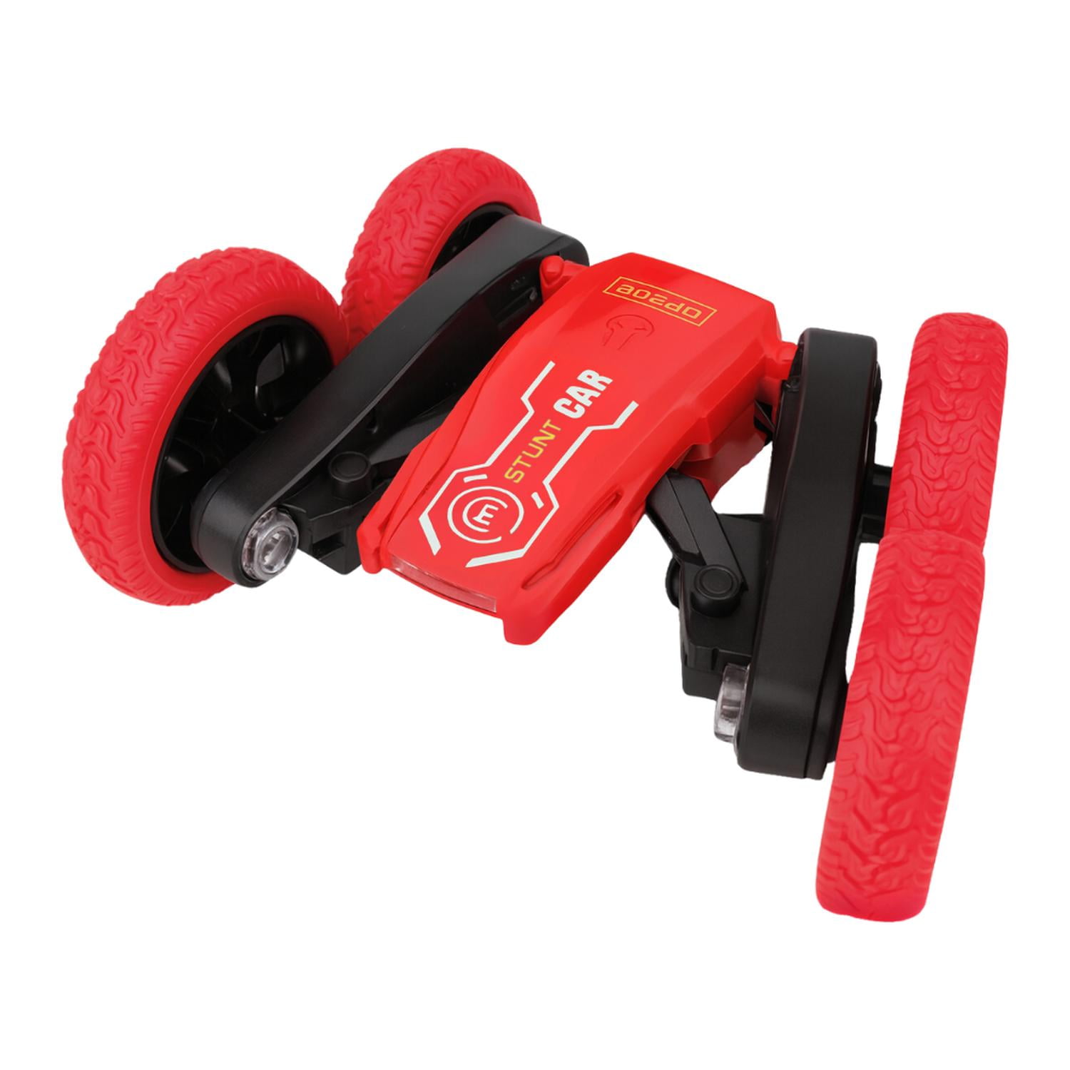 Fliperex - Auto A Control Remoto Acrobatico Rc Ruedas Plegables Luces Rojo