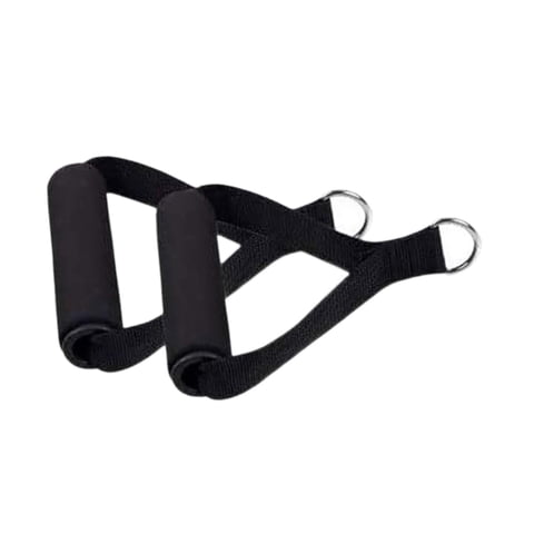 Magideal - 1 Par De Manijas De Banda De Resistencia, Empuñaduras De Fijación Para Máquina De Cable, Manijas De Cable, Anillos En D, Manija De Correa De Ejercicio