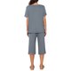 thumbnail image 3 of INSPIRE CHIC Conjunto de Pijama de Manga Corta para Mujer Pantalones Capri de Modal S Gris, 3 of 6
