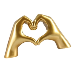 Magideal - Estatuilla De Amor , Estatua De Gesto De , Escultura De Resina, Colección De Artesanías Para Escritorio, Hogar, Decoración Para Sala De Dorado