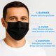thumbnail image 5 of Mascarilla desechable MagiCare negra de 3 capas para adultos (50/caja), 5 of 9