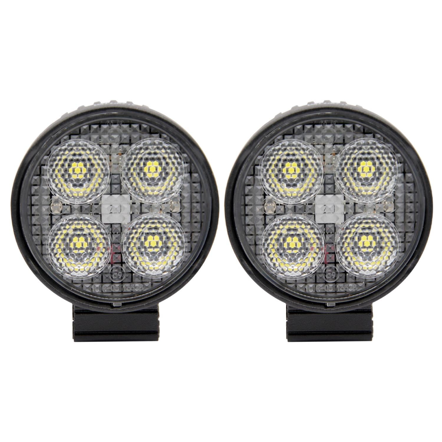 Luces Foco Neblinero 4led Hella Redondo 12/24v Camion (par) Blanco