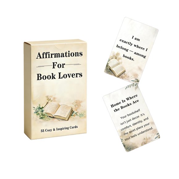 Tarjetas de Afirmaciones Lapsia 55 para Amantes de los Libros