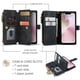 thumbnail image 3 of CaseMe Case for iPhone 17e /16e Wallet Case para Mujer Hombres, Moda Duradera Cuero PU Magnético Flip Lanyard Strap Wristlet Zipper Card Holder Wallet Phone Case for iPhone 17e /16e 6.1-inch,Black, 3 of 9